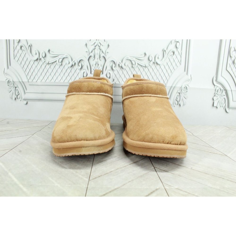LL Bean Brown Suede Wicked Good Shearling Lined Slippers Ankle Boots 8 M - Picture 4 of 9